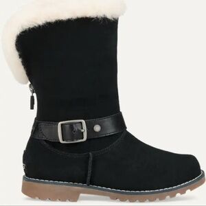 UGG Black Boots with Cream Shearling
